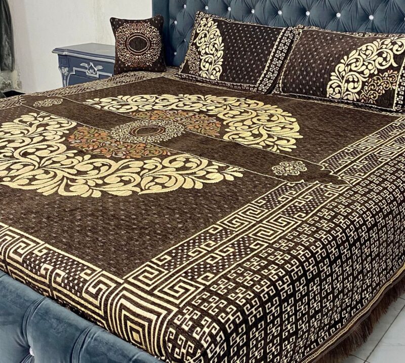 Jacquard Velvet Bed Sheet-4PCS