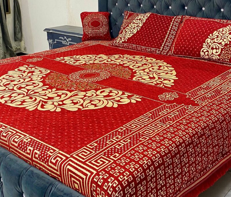 Jacquard Velvet Bed Sheet-4PCS