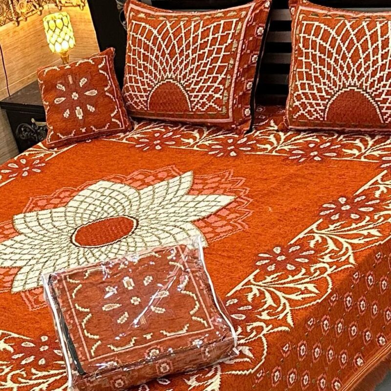 Jacquard Velvet Bed Sheet-4PCS