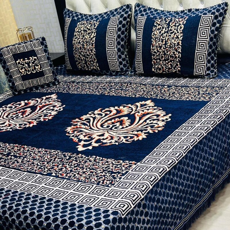 Jacquard Velvet Bed Sheet-4PCS