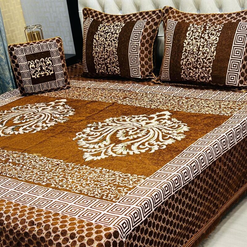 Jacquard Velvet Bed Sheet-4PCS