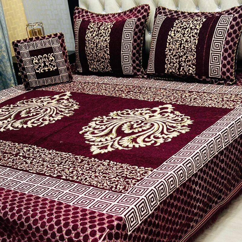 Jacquard Velvet Bed Sheet-4PCS