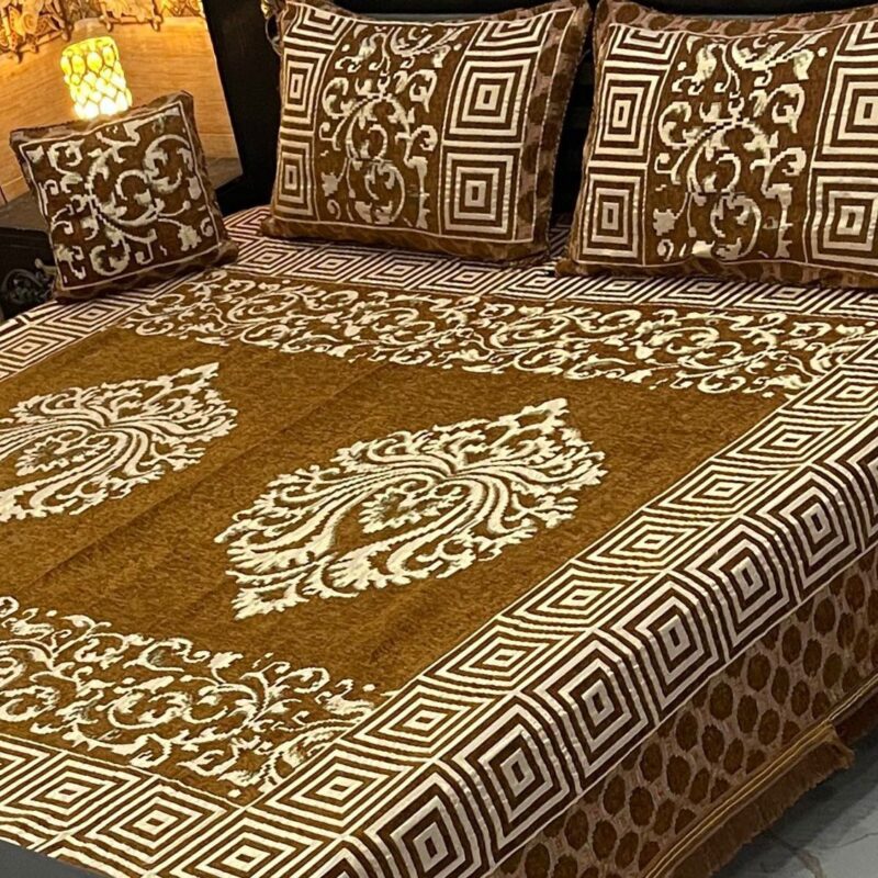 Jacquard Velvet Bed Sheet-4PCS