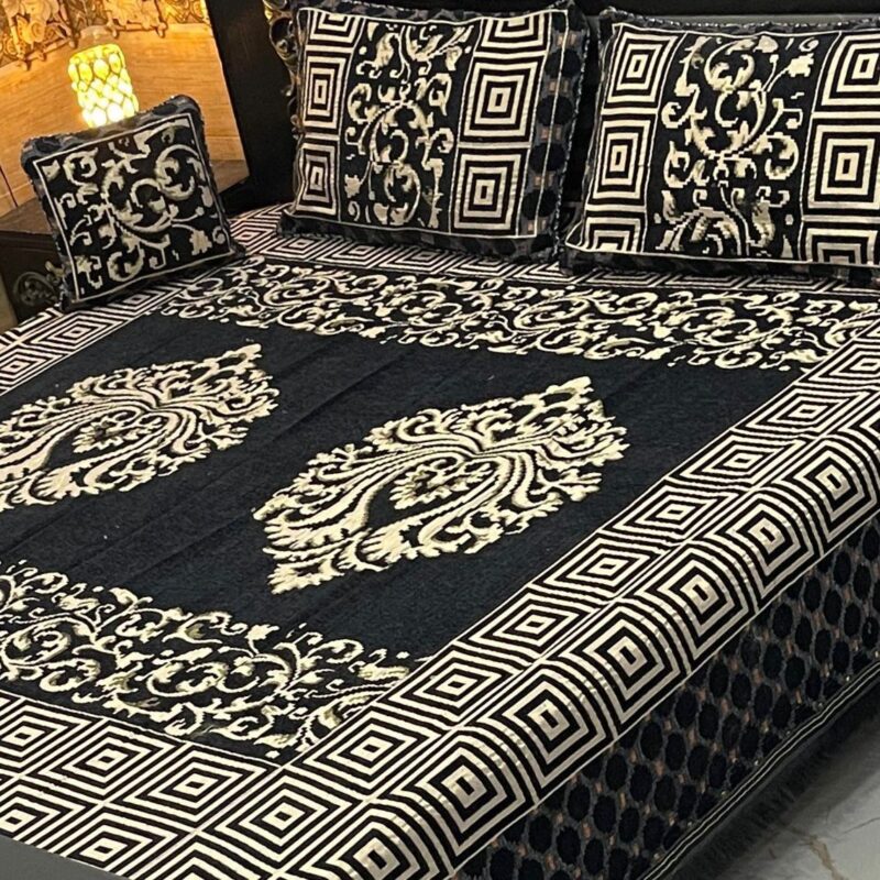 Jacquard Velvet Bed Sheet-4PCS