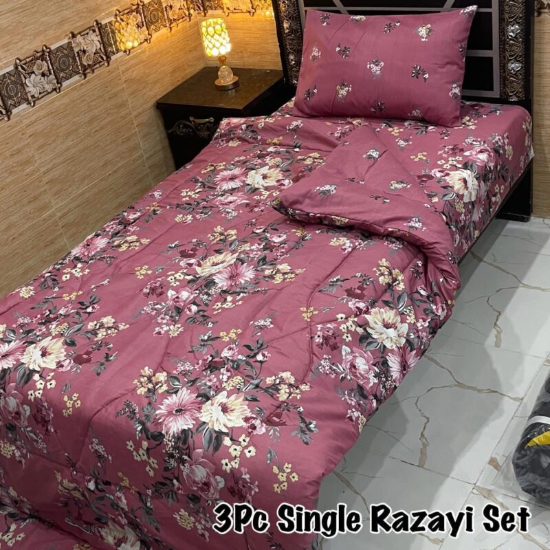 3pcs Single Winter Vicky Razai Set | Warmth and Comfort