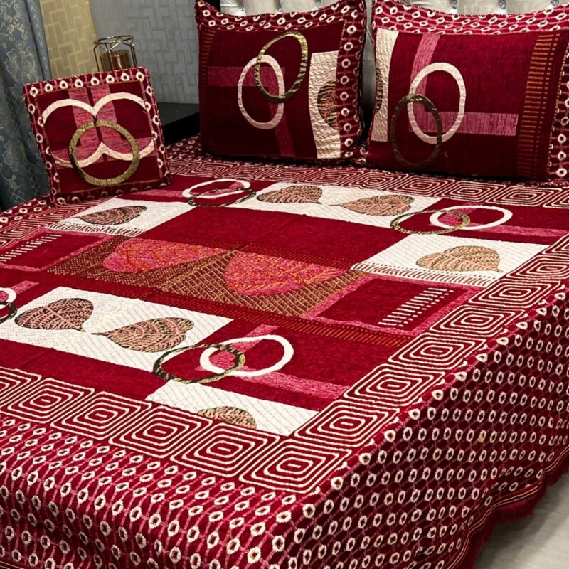 Jacquard Velvet Bed Sheet-4PCS