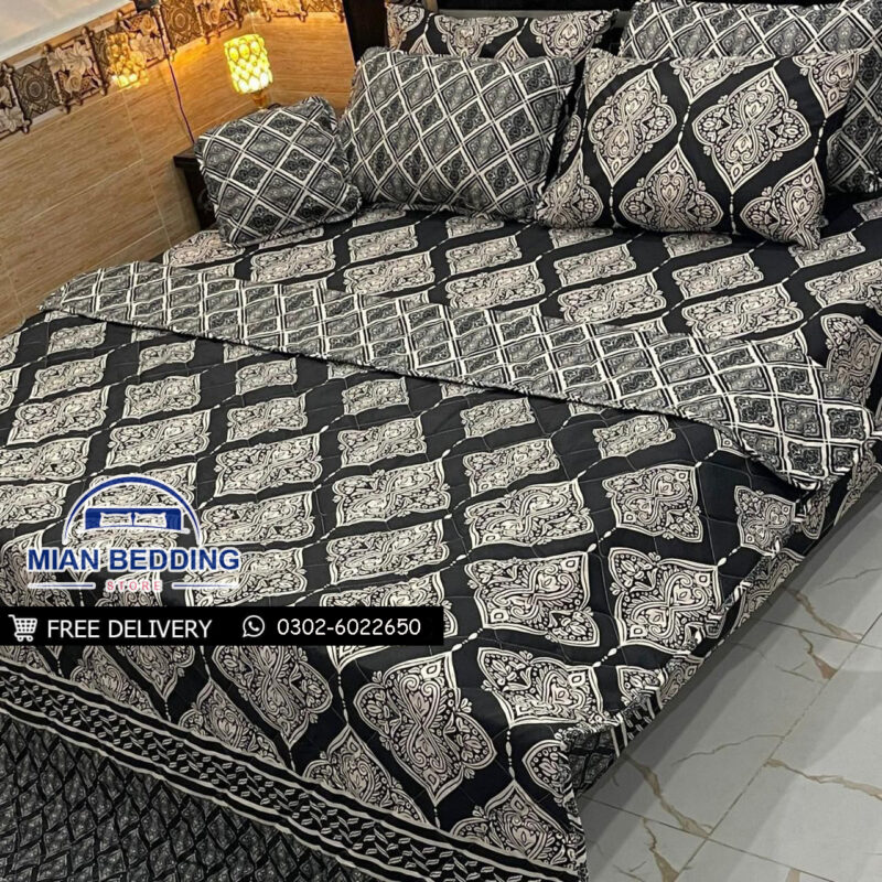 7 Pcs Quilted Comforter Set