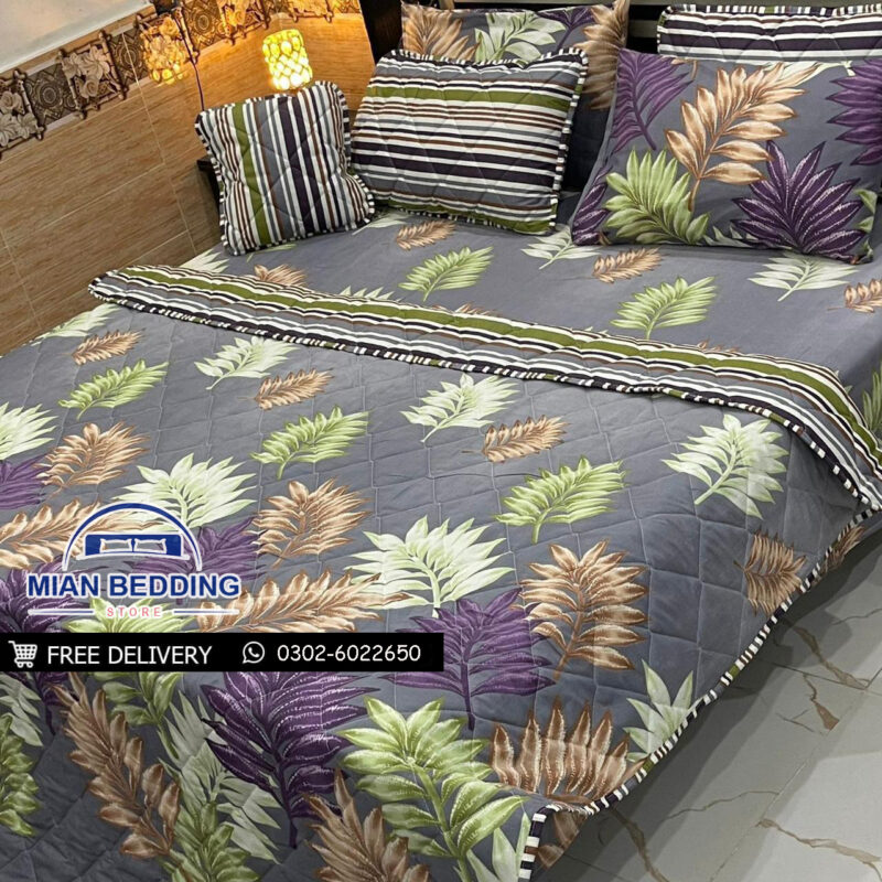 7 Pcs Quilted Comforter Set