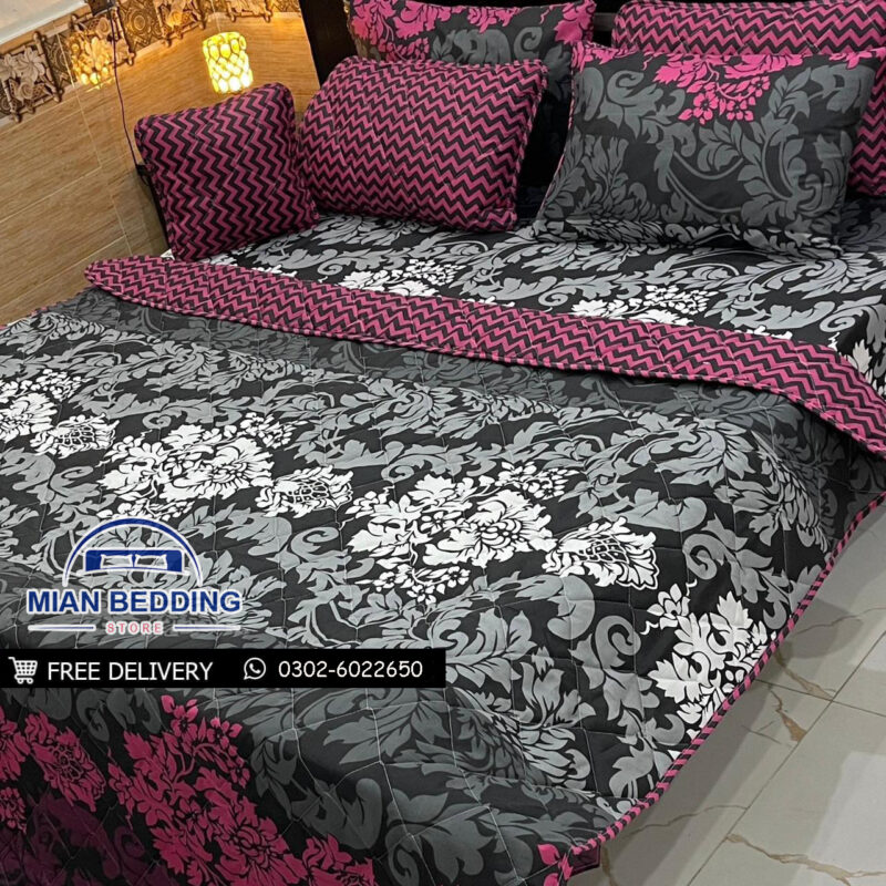 7 Pcs Quilted Comforter Set