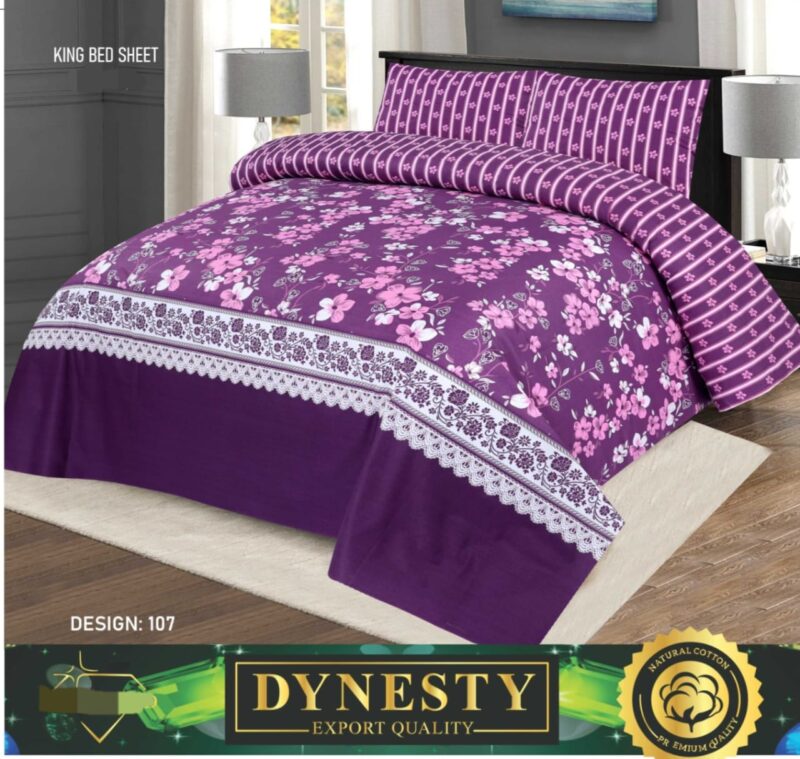 3 Piece King Bed sheet Set Dynesty Export Quality