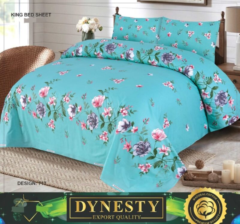 3 Piece King Bed sheet Set Dynesty Export Quality