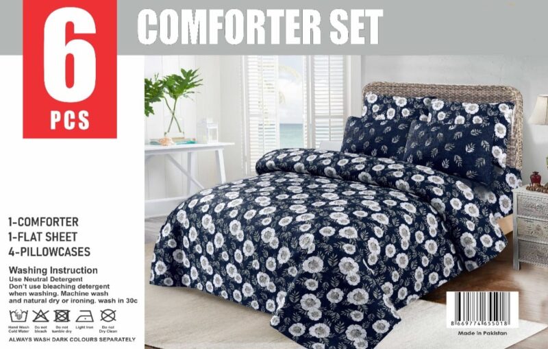 6 PIECE WINTER COMFORTER SET-Soft Thick Comforter