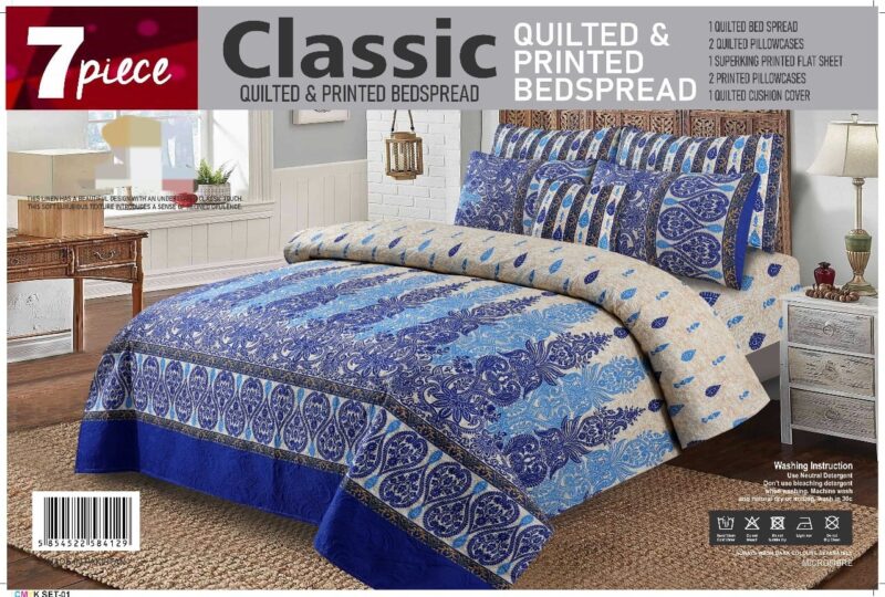 Luxury 7 Piece Bed spread Set | Comforter Set