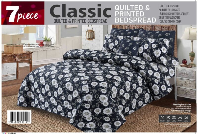 Luxury 7 Piece Bed spread Set | Comforter Set