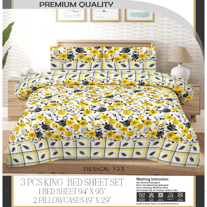 3 Pcs King Bed Sheet Set | Soft Luxurious and Stylish