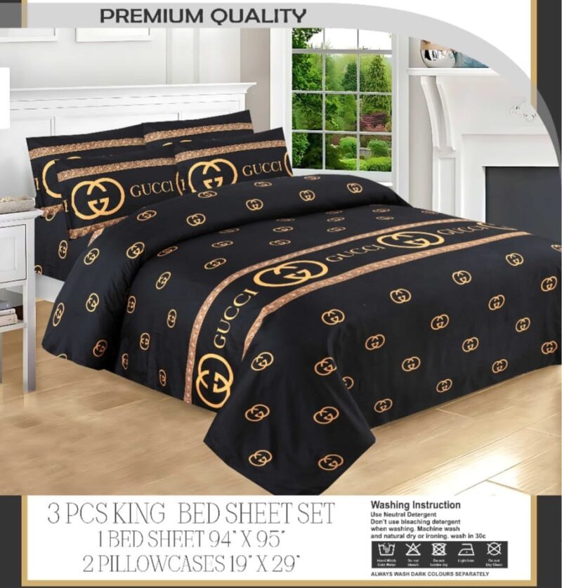 3 Pcs King Bed Sheet Set | Soft Luxurious and Stylish